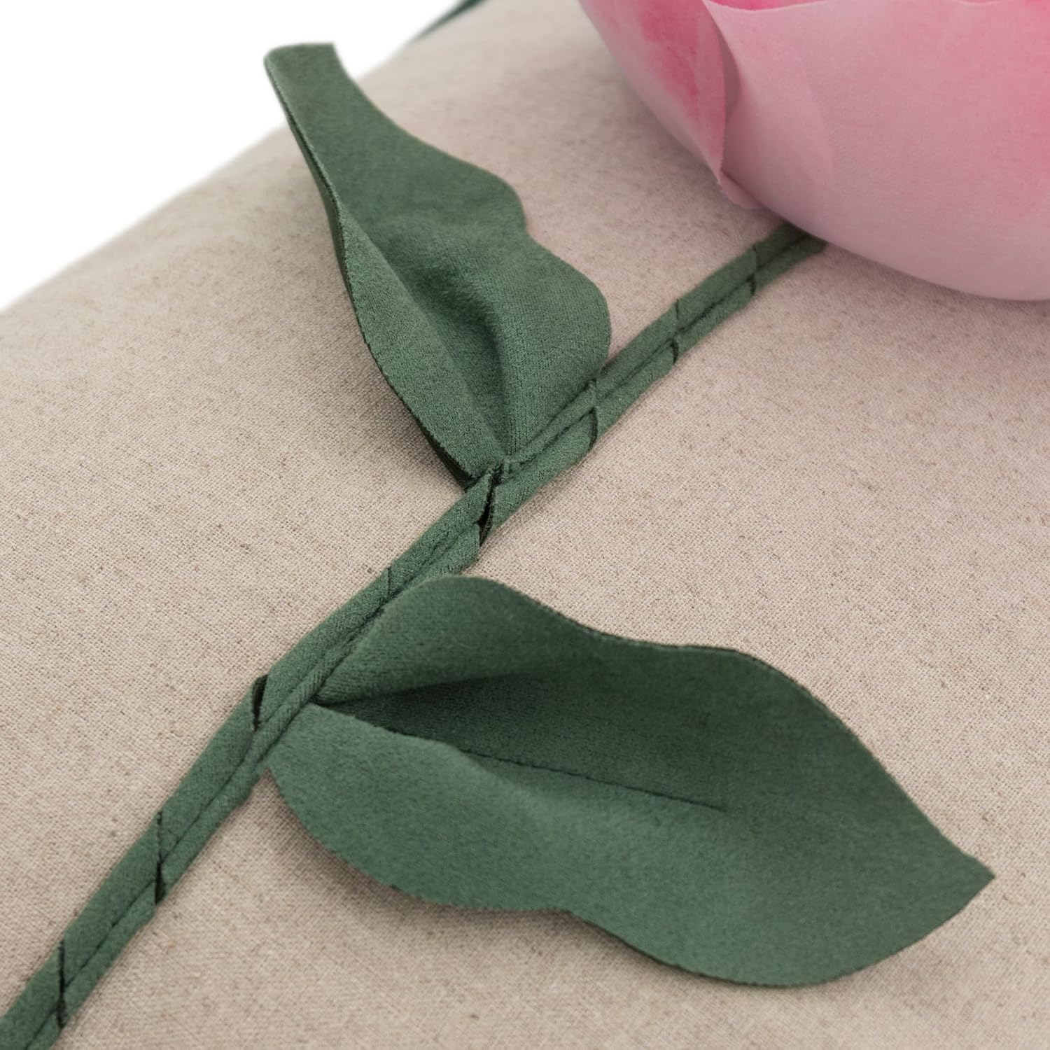 Valentine's Day 3D Rose Throw Pillow Cover, Pink