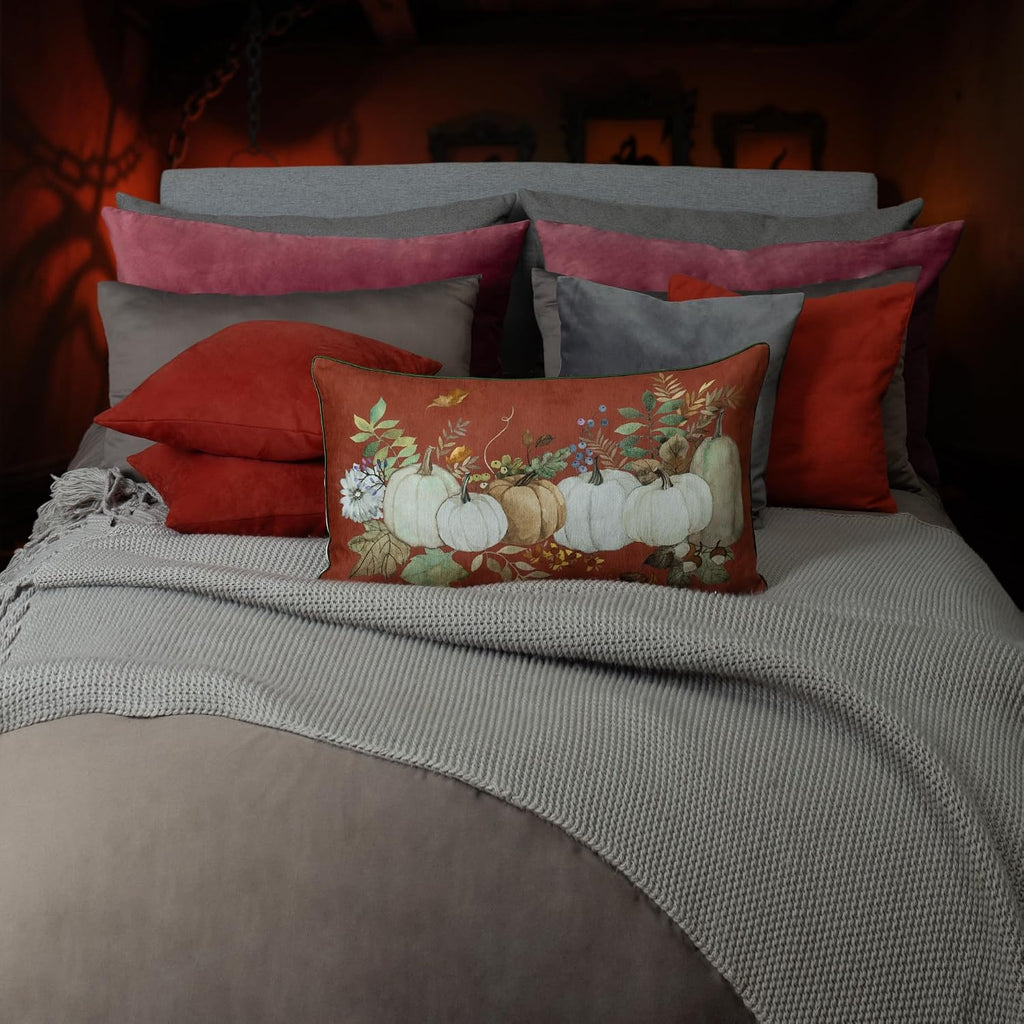 VG|rust-orange|Sunflower Throw Pillow Cover, White