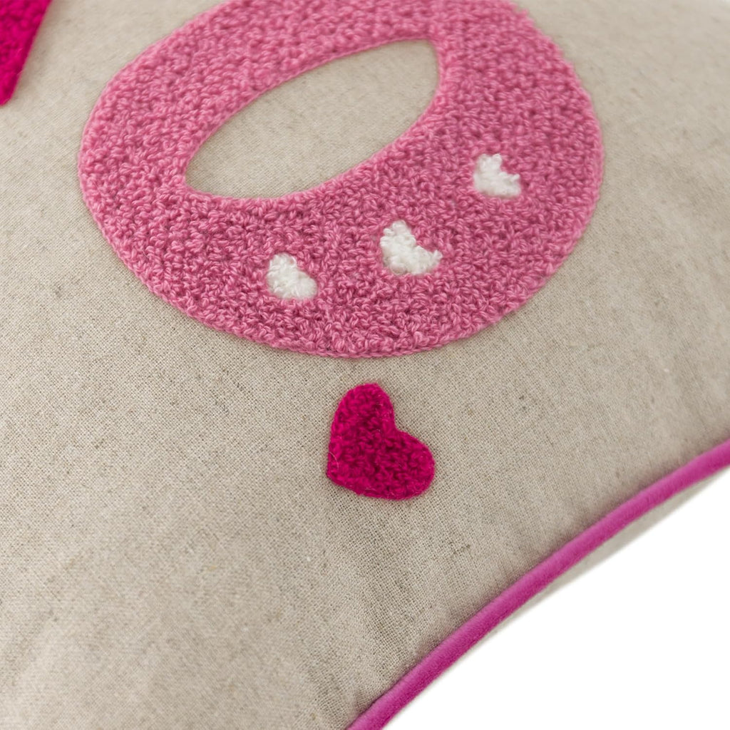 Embroidery XOXO Throw Pillow Cover Valentine's Day Cushion Cover Decorative Pillow Case for Sofa Couch Chair Bed Home Living Room