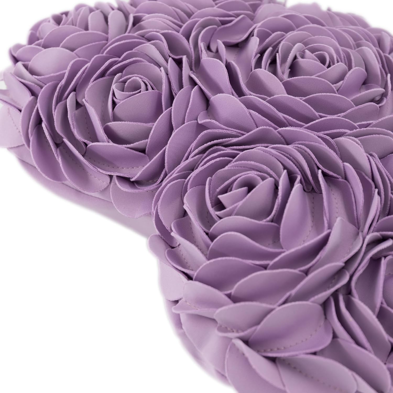 VG|purple-lilac|Heart Flower Throw Pillow Covers