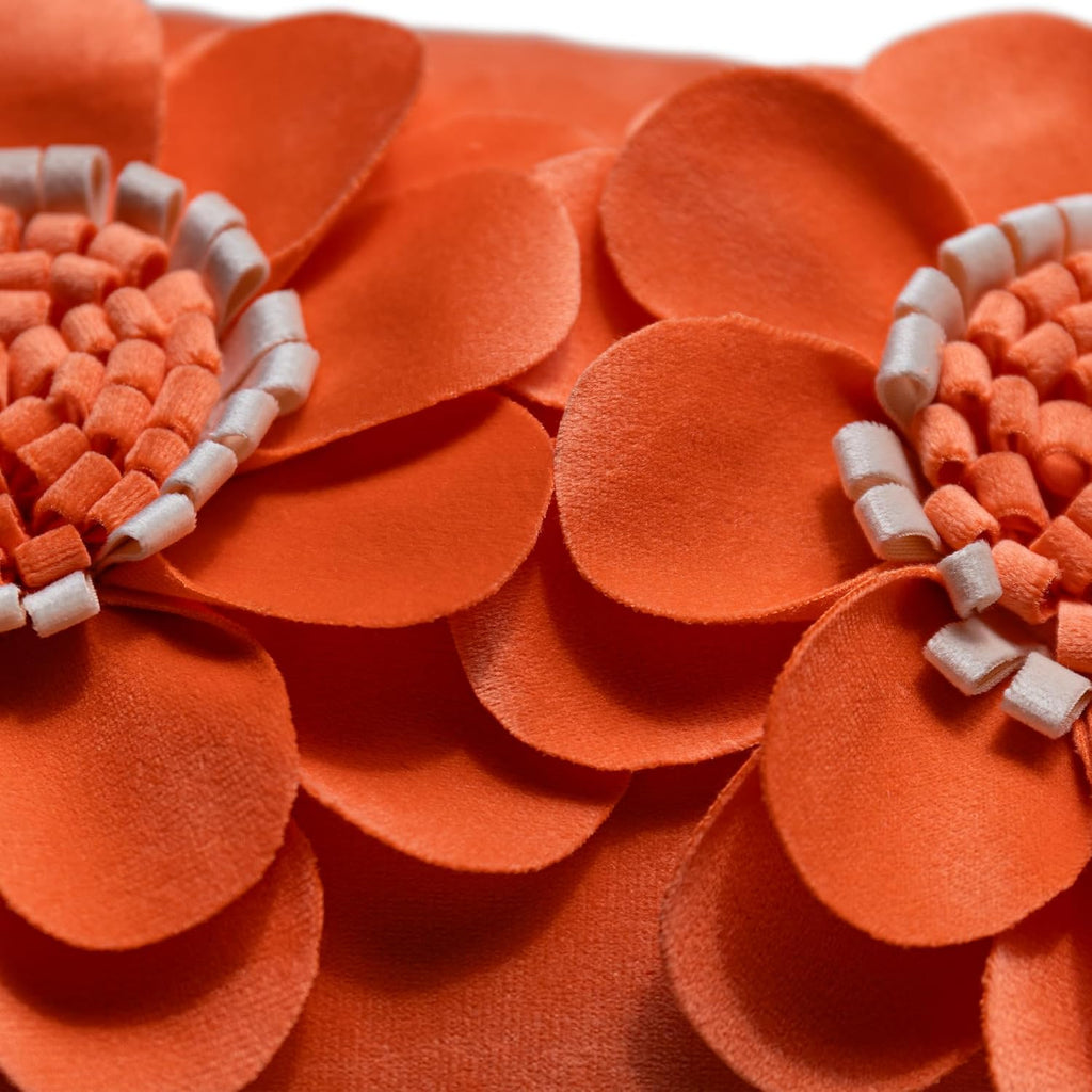 VG|orange|3D Flower Throw Pillow Cover
