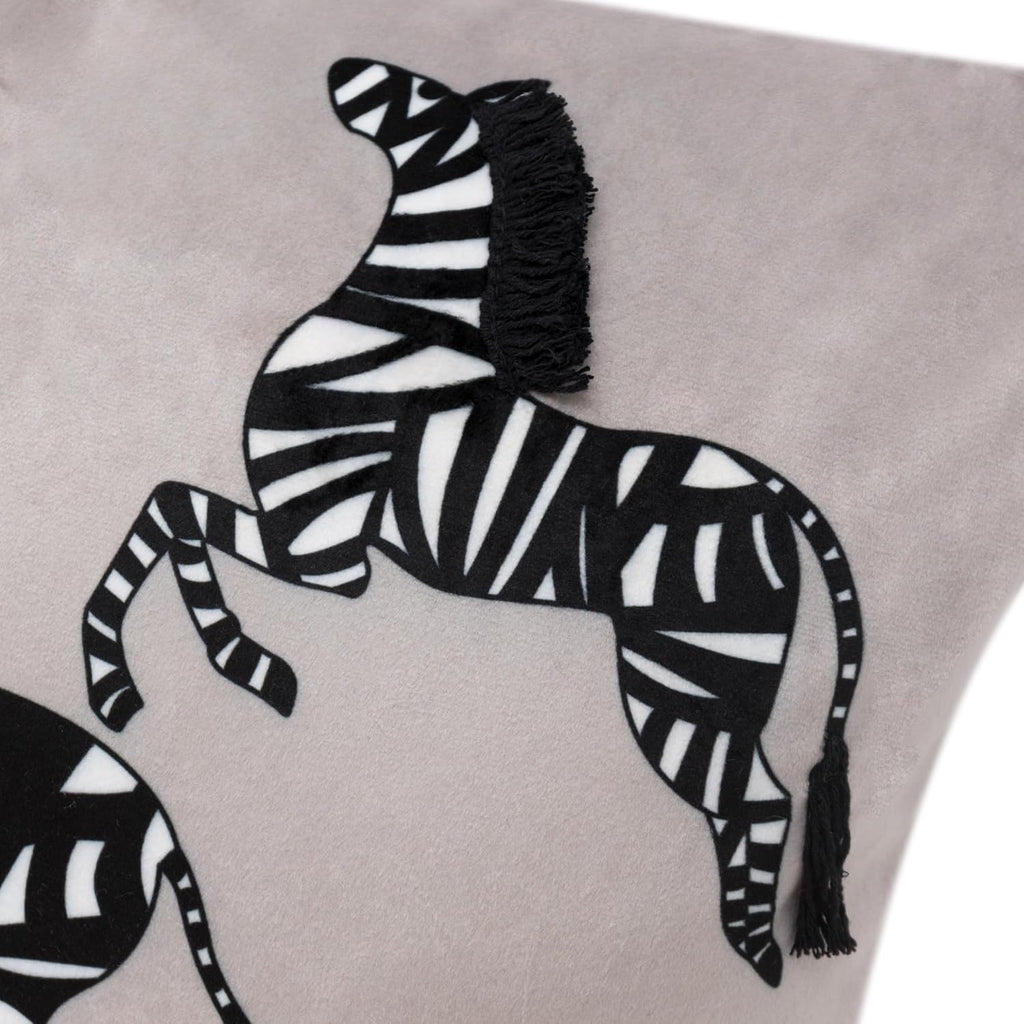 VG|grey|Printing Zebra Throw Pillow Cover