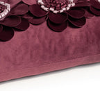 VG|wine-red|3D Flower Throw Pillow Cover