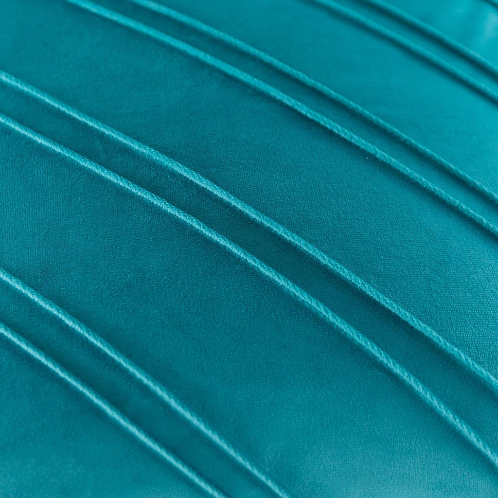VG|teal|Soft Velvet Decorative Throw Pillow Cover Square Diagonal Stripes Design Pillowcase
