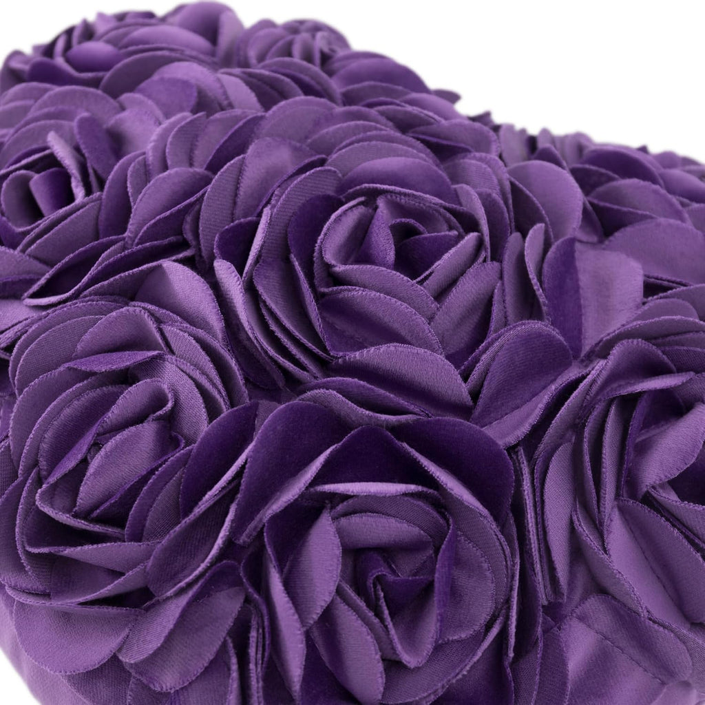 VG|purple|Heart Flower Throw Pillow Covers
