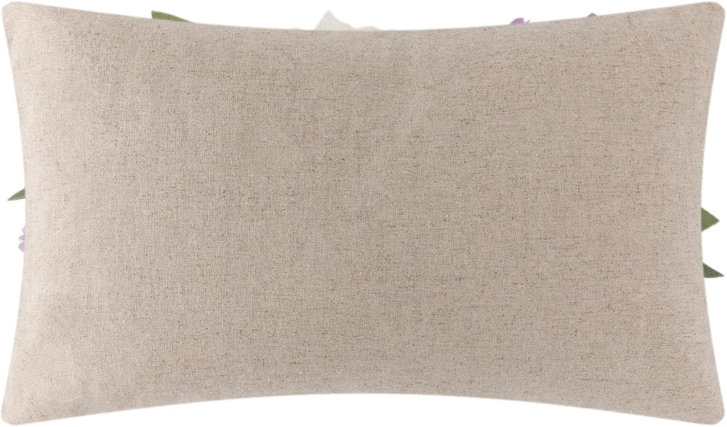 VG|cream-purple|3D Flower Throw Pillow Cover