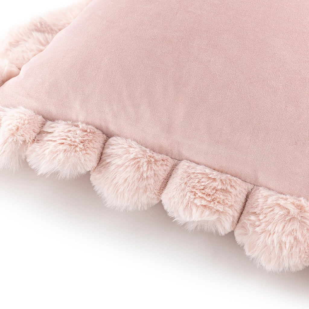 Solid Throw Pillow Cover , Velvet
