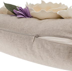 VG|cream-purple|3D Flower Throw Pillow Cover