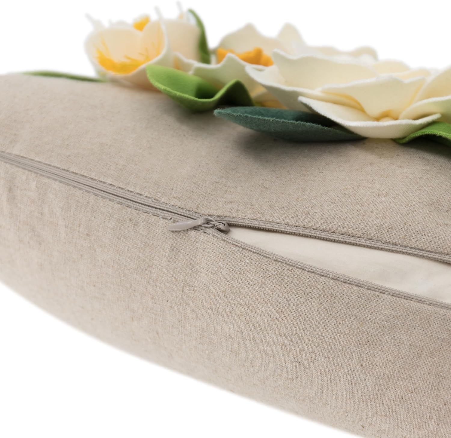 Decorative 3D Floral Throw Pillow Cover Roses Design