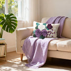 VG|b-middle-purple|3D Flower Throw Pillow Cover