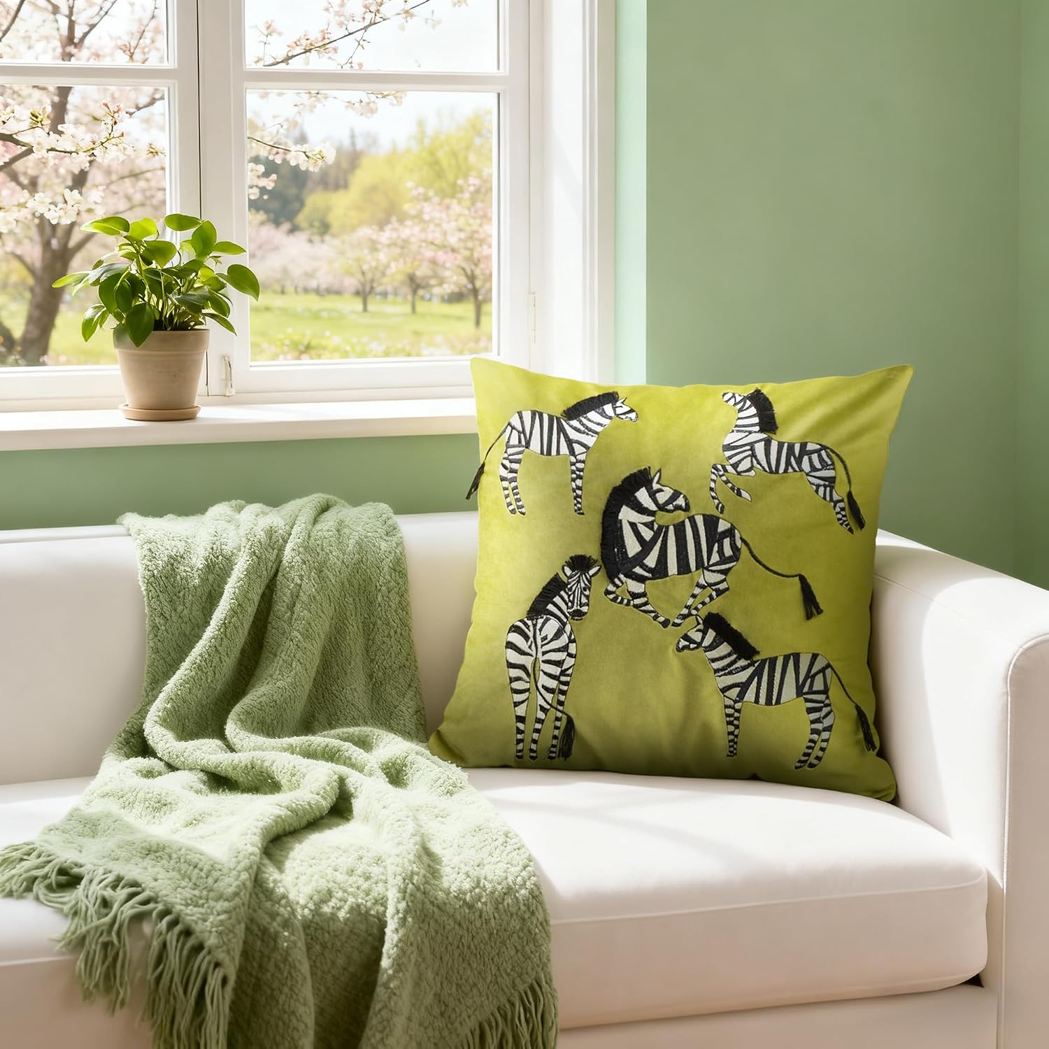 Printing Zebra Throw Pillow Cover