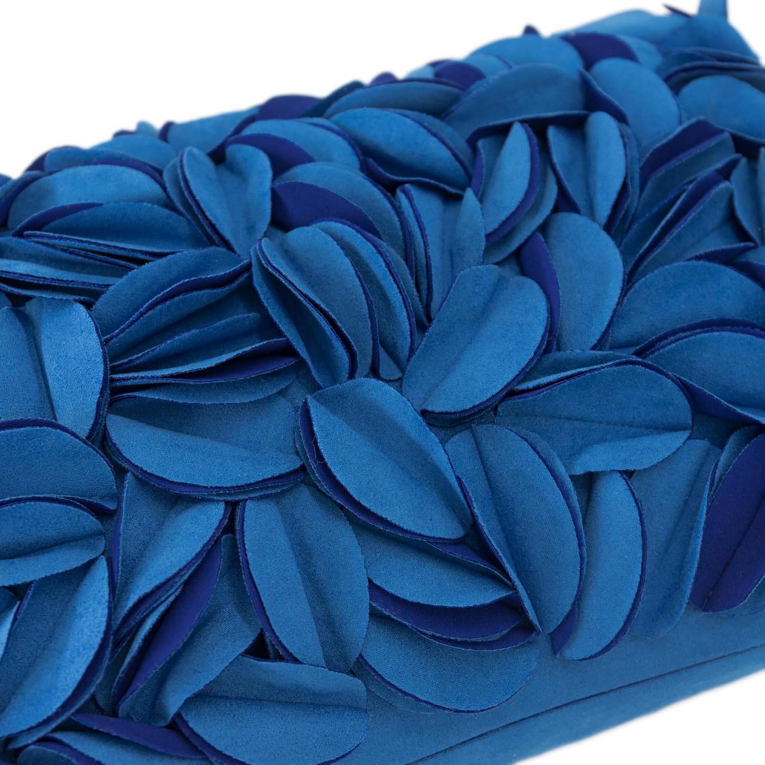 VG|blue-solid-suede|Handmade 3D Floral Throw Pillow Cover