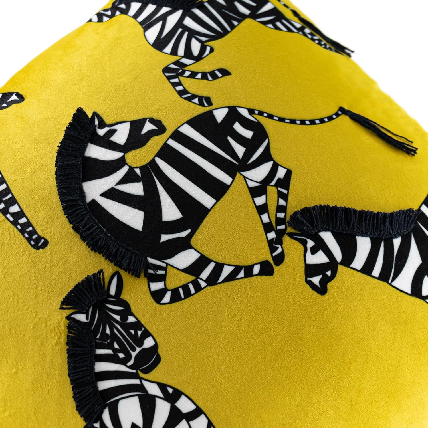 VG|yellow|Printing Zebra Throw Pillow Cover