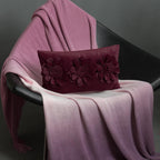 VG|dark-red|3D Flower Throw Pillow Cover