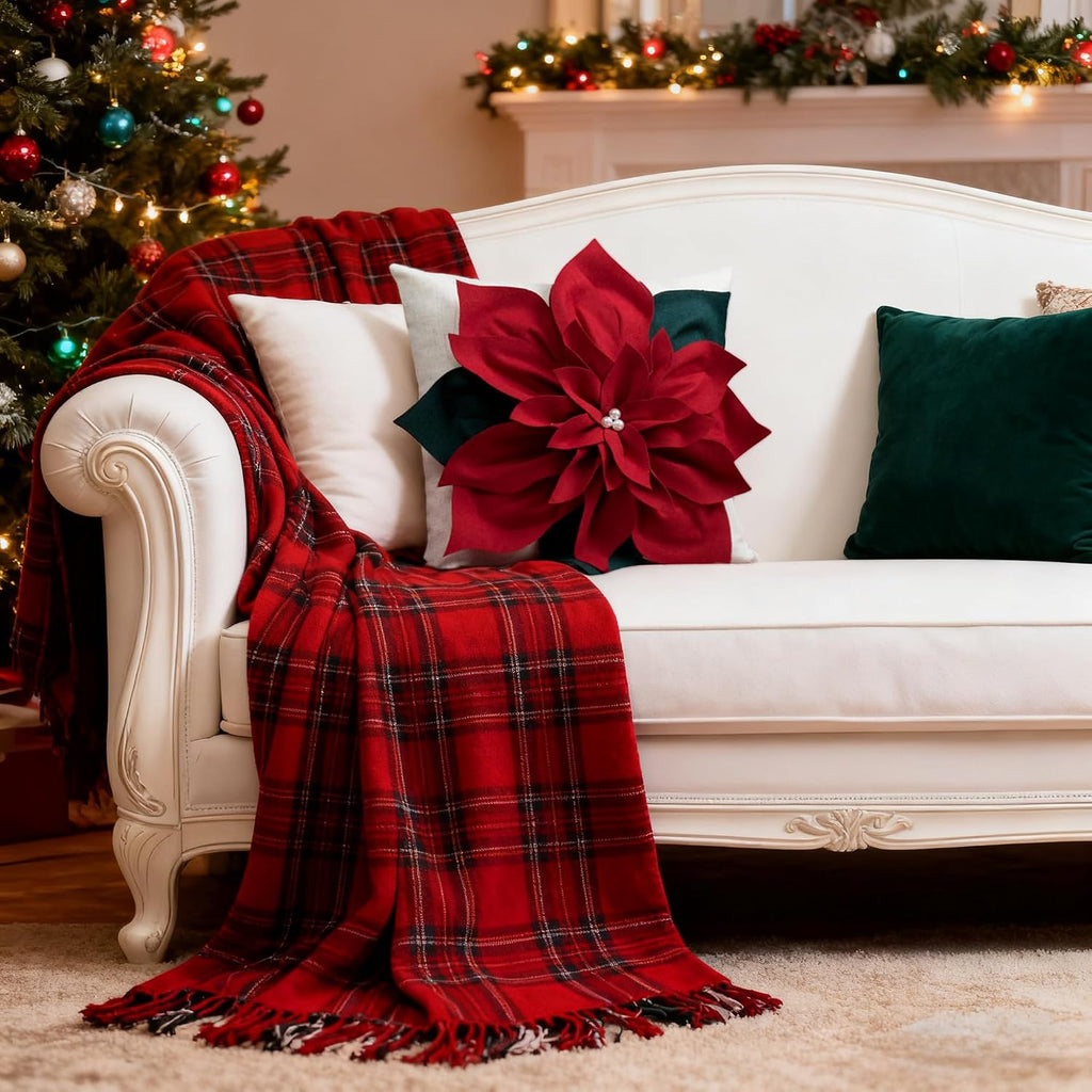Luxury 3D Flower Throw Pillow Cover