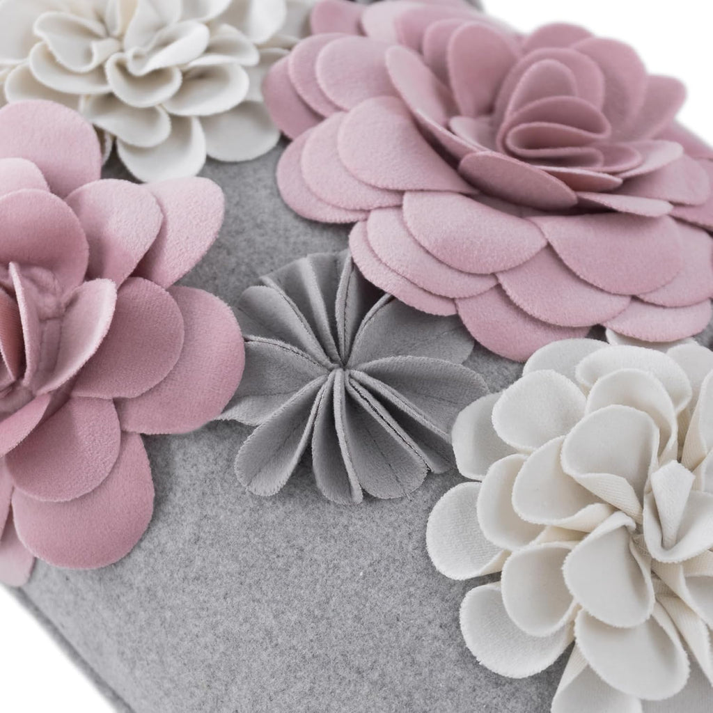 3D Flower Throw Pillow Cover