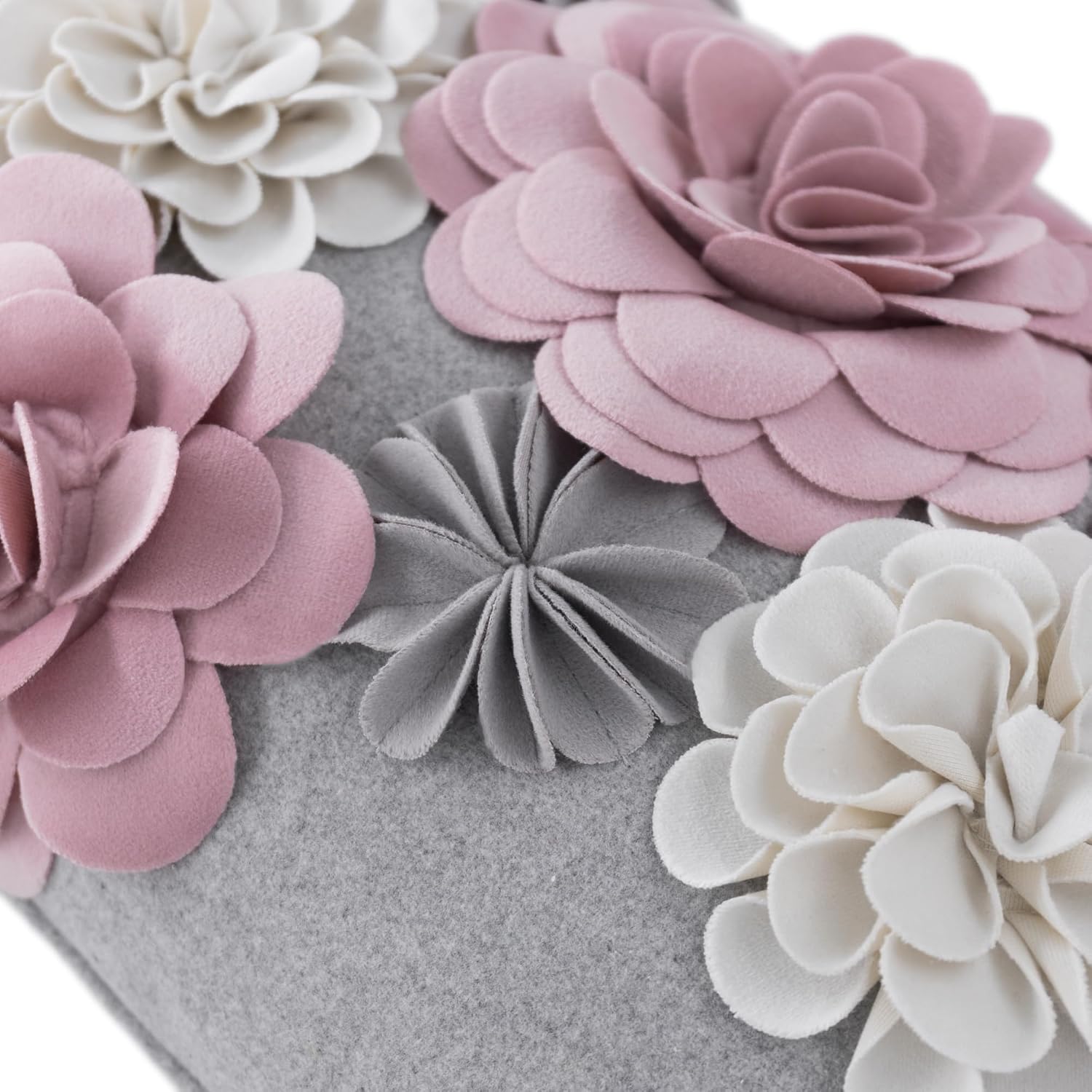 3D Flower Throw Pillow Cover