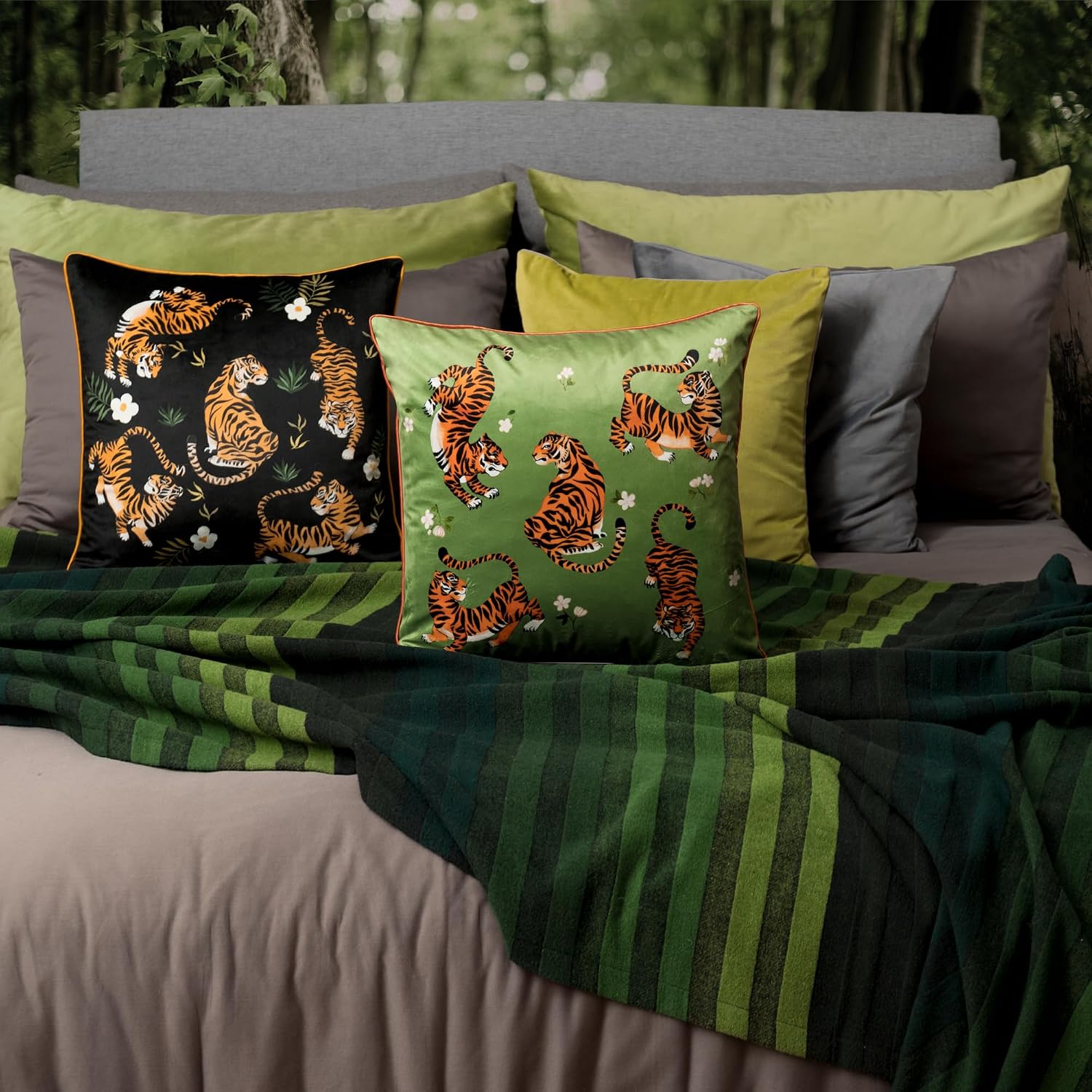 Printing Tiger Throw Pillow Cover