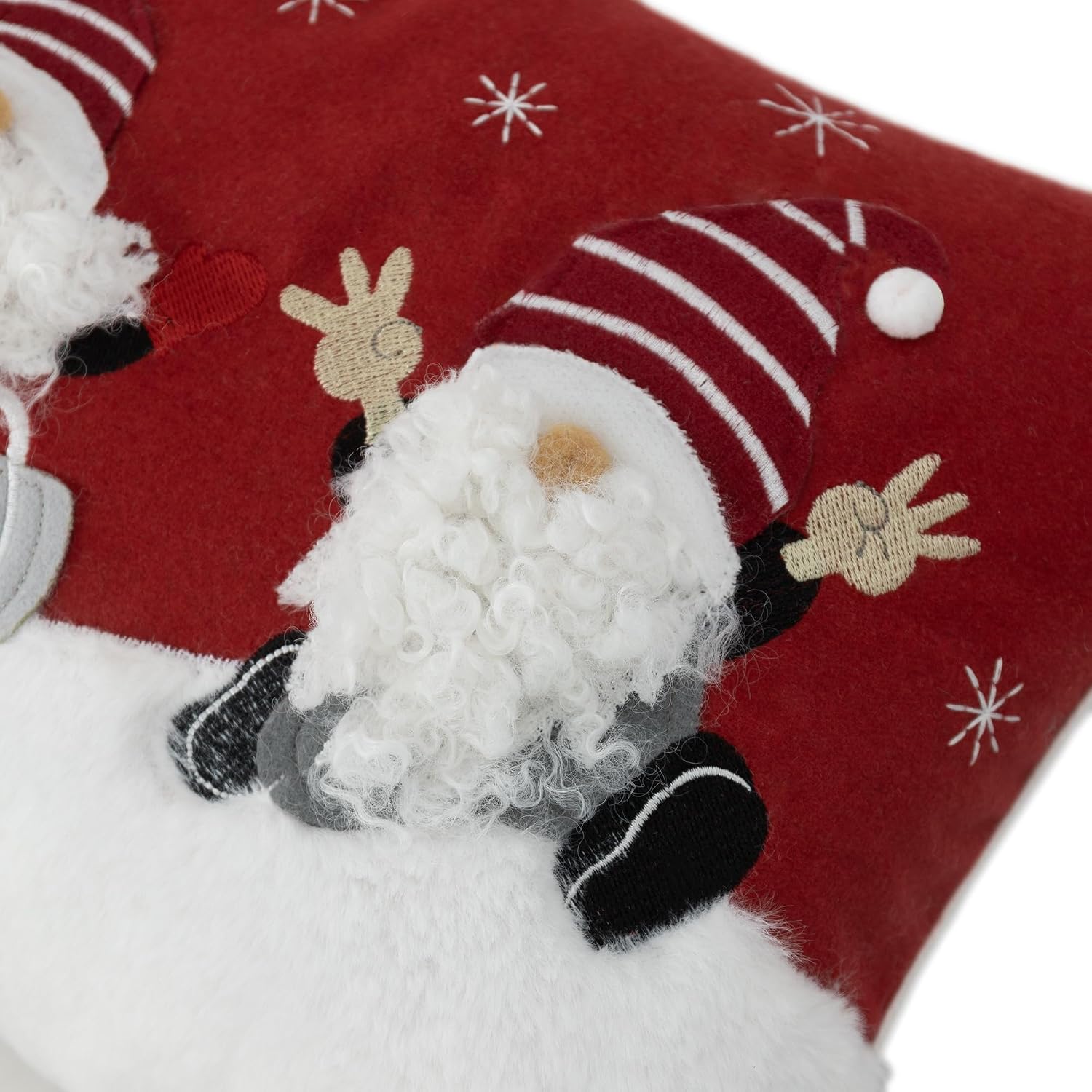 Decorative Christmas Santa Gnome Throw Pillow Cover Holiday Design