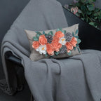 VG|3dflower-d-peach-pink|Decorative 3D Flower Throw Pillow Covers