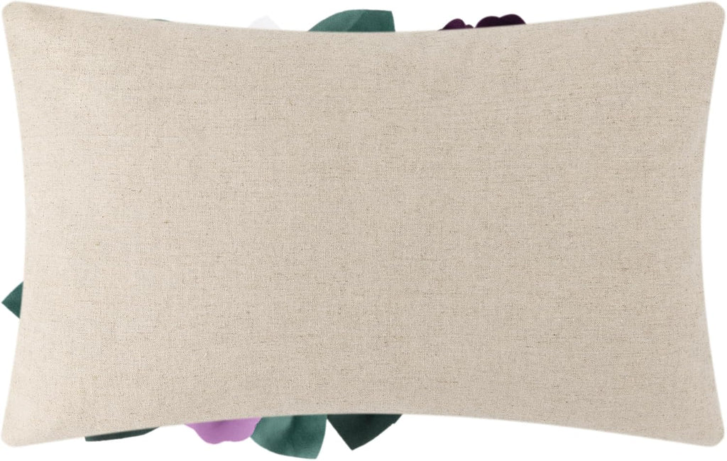 VG|b-middle-purple|3D Flower Throw Pillow Cover