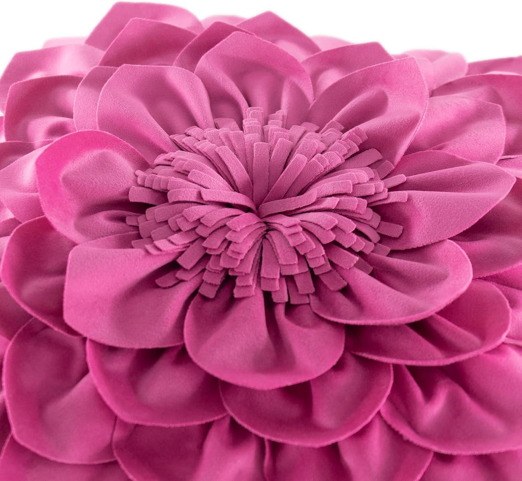 VG|fuchsia|3D Flower Throw Pillow Covers