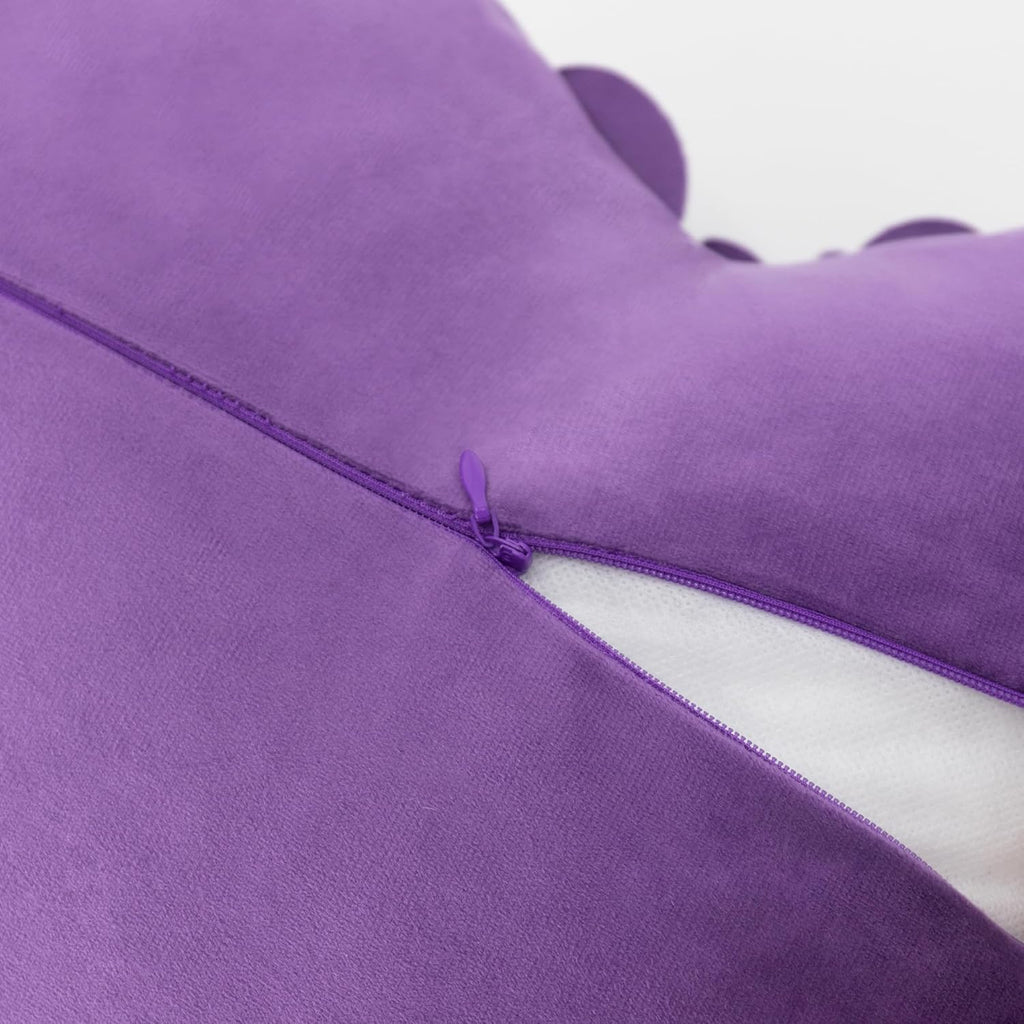 VG|purple|Heart Flower Throw Pillow Covers