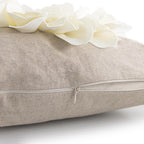 VG|white|Decorative 3D Flower Throw Pillow Cover Creamy