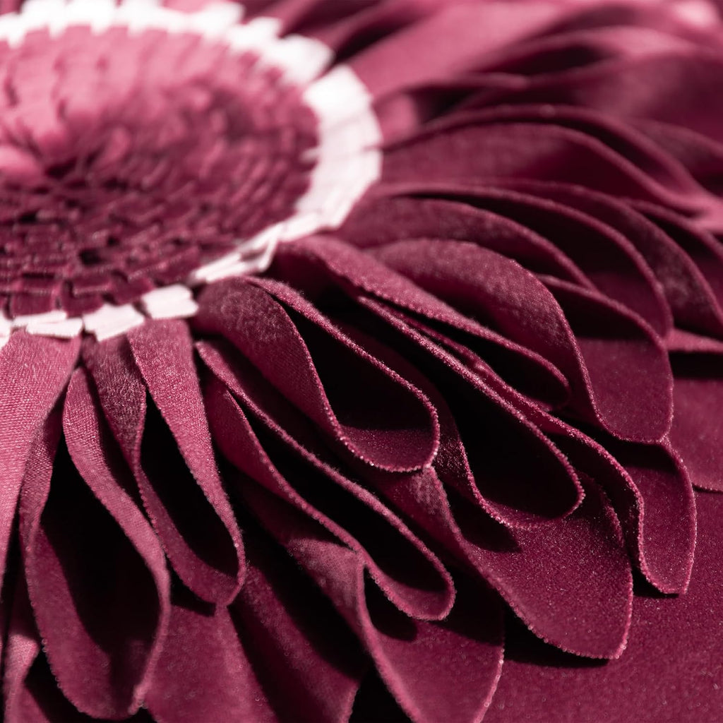 VG|red-wine-red|3D Sunflowers Throw Pillow Cover Wine Red