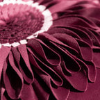 VG|red-wine-red|3D Sunflowers Throw Pillow Cover Wine Red