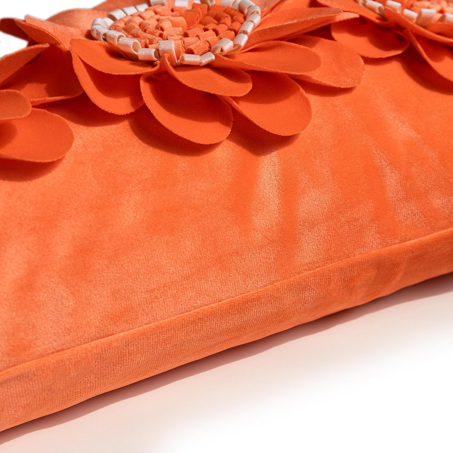 VG|orange|3D Flower Throw Pillow Cover
