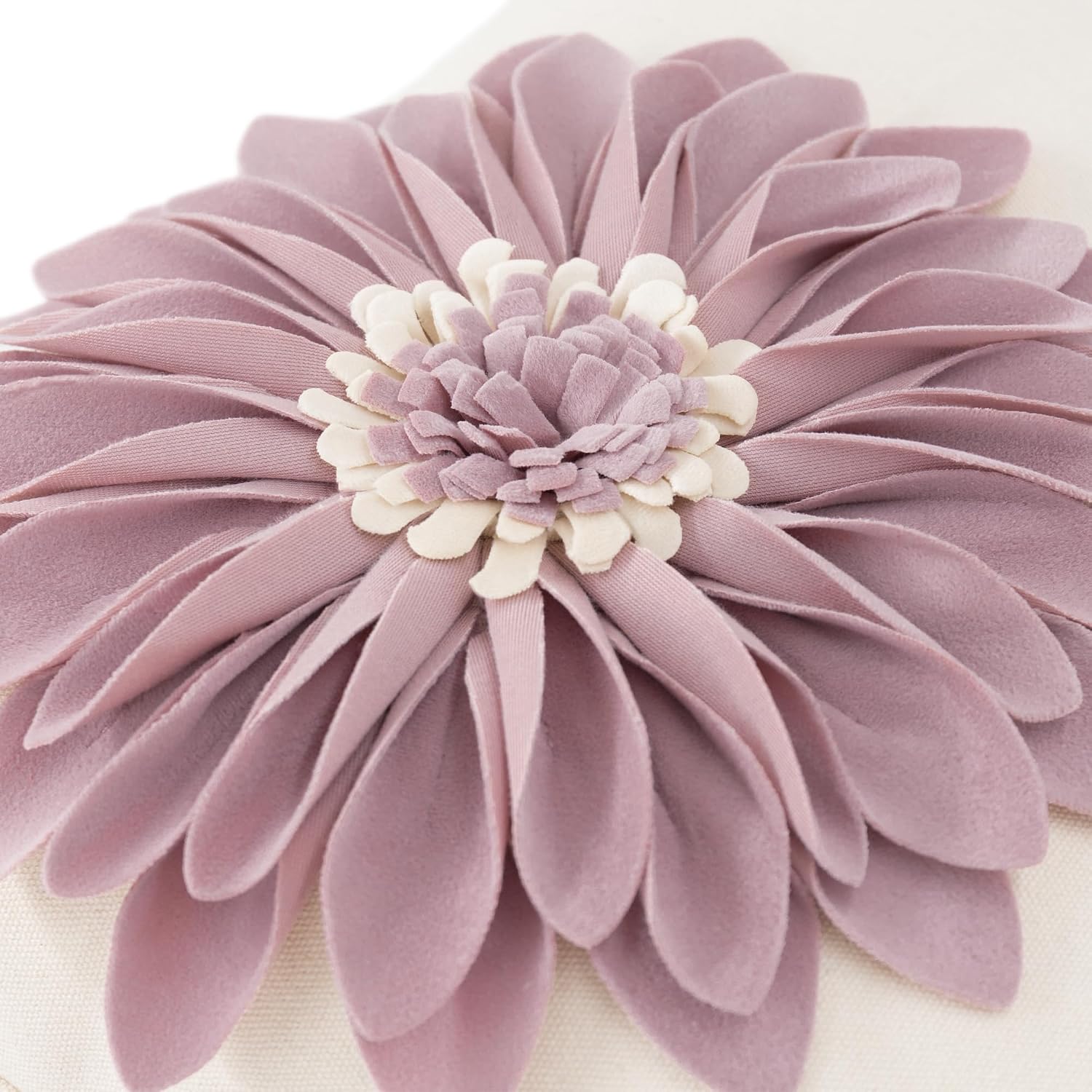 VG|dusty-pink|Decorative Flower Throw Pillow Cover 3D Sunflower Pillow Case Velvet Cushion Floral Pillowcase for Bed Living Room Couch Chair