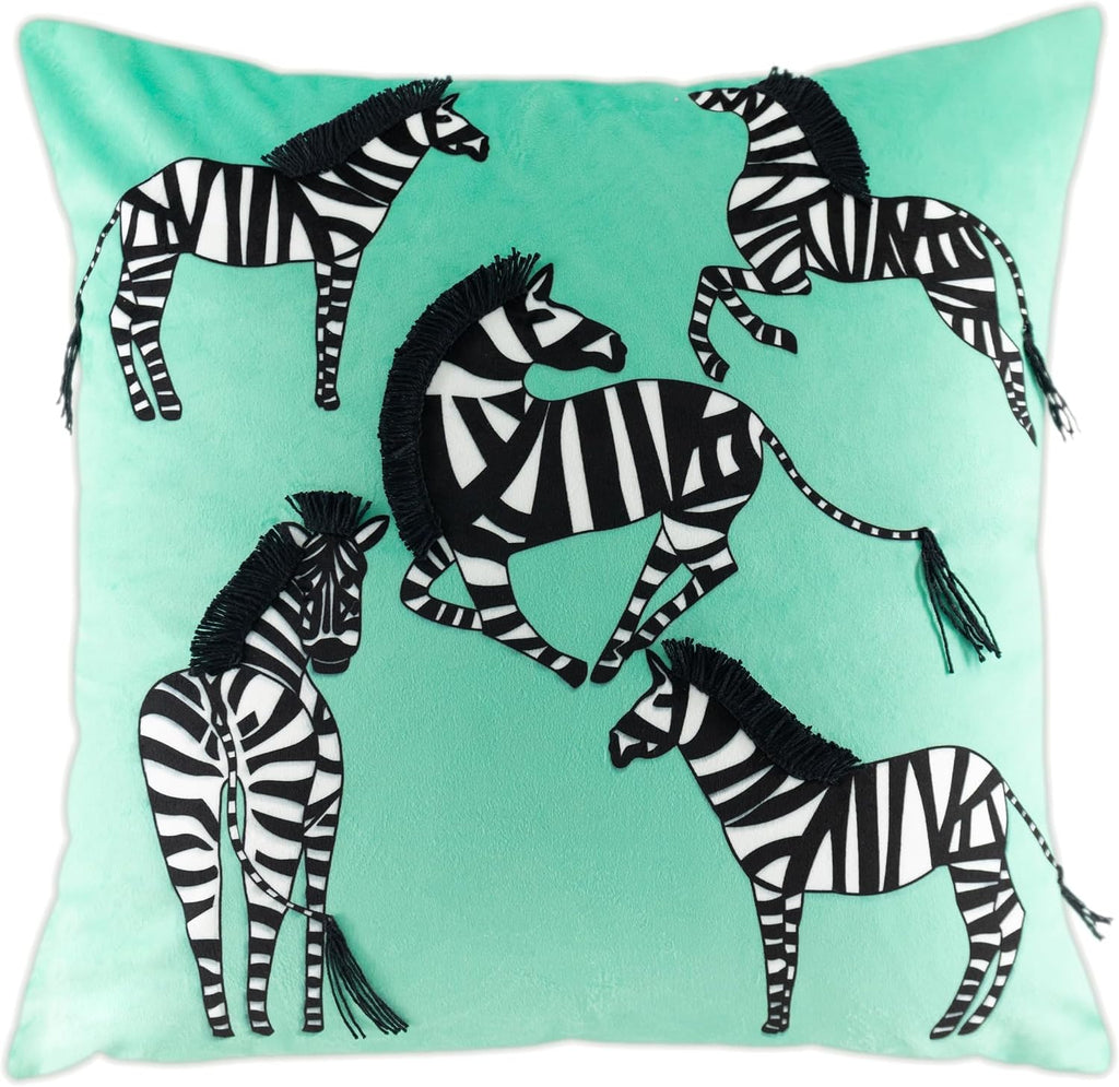 VG|mint-green|Printing Zebra Throw Pillow Cover