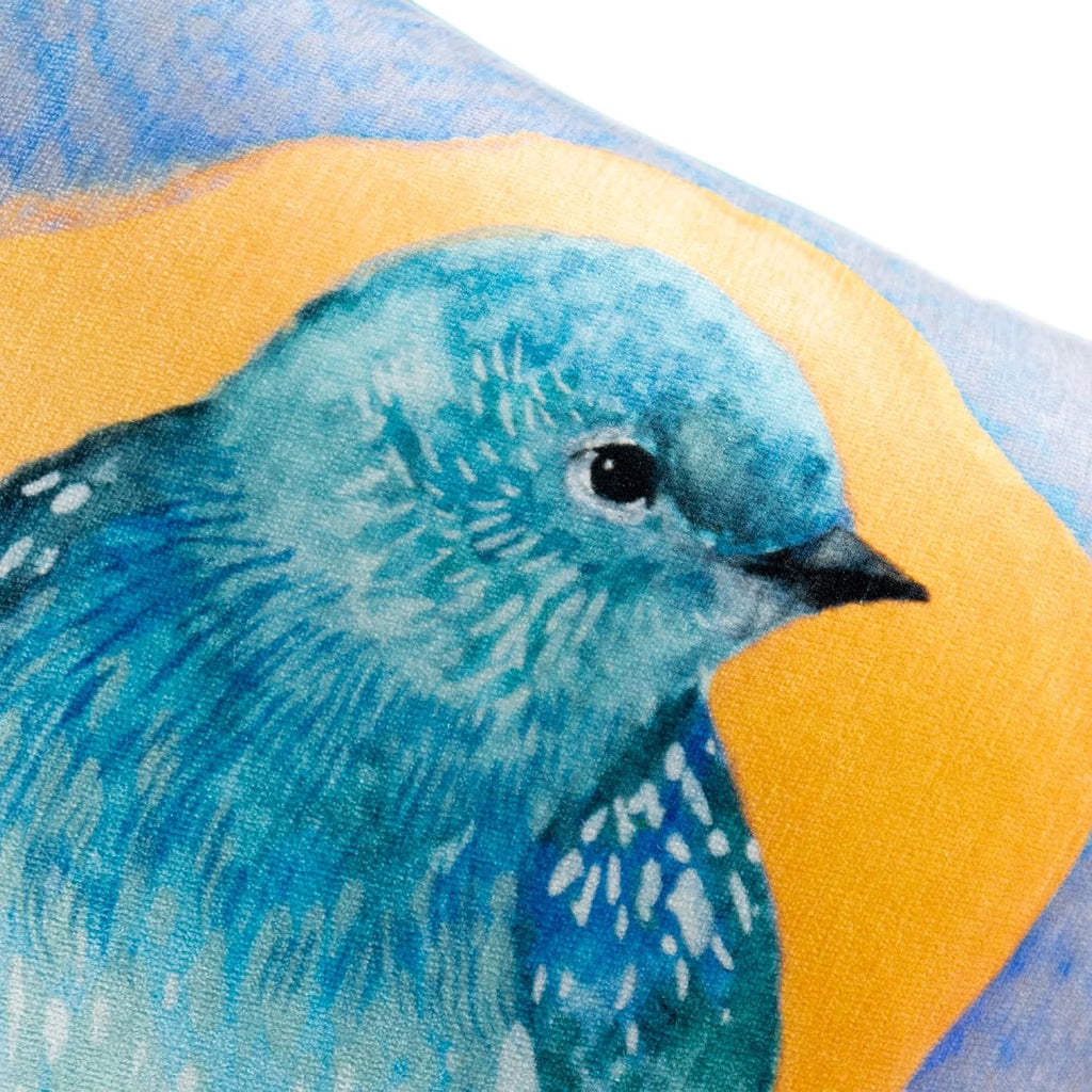 VG|blue-bird|Square Throw Pillow Cover