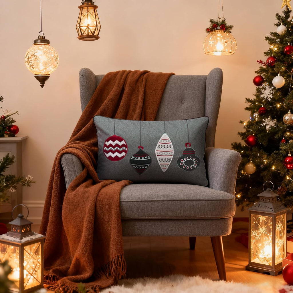 Christmas Decorative Accent Throw Pillow Case Cushion Cover for Sofa Couch Chair