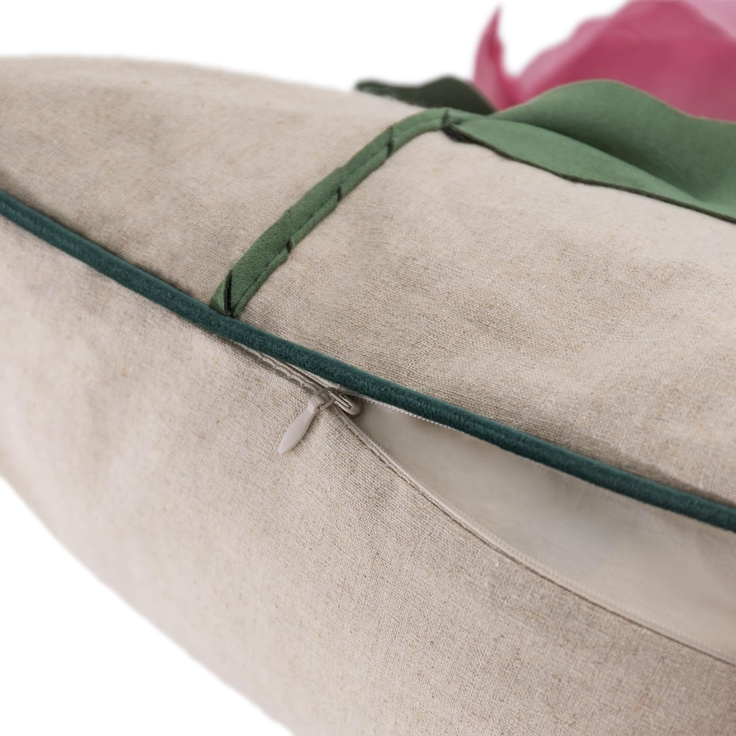 Yarn Rose Throw Pillow Cover