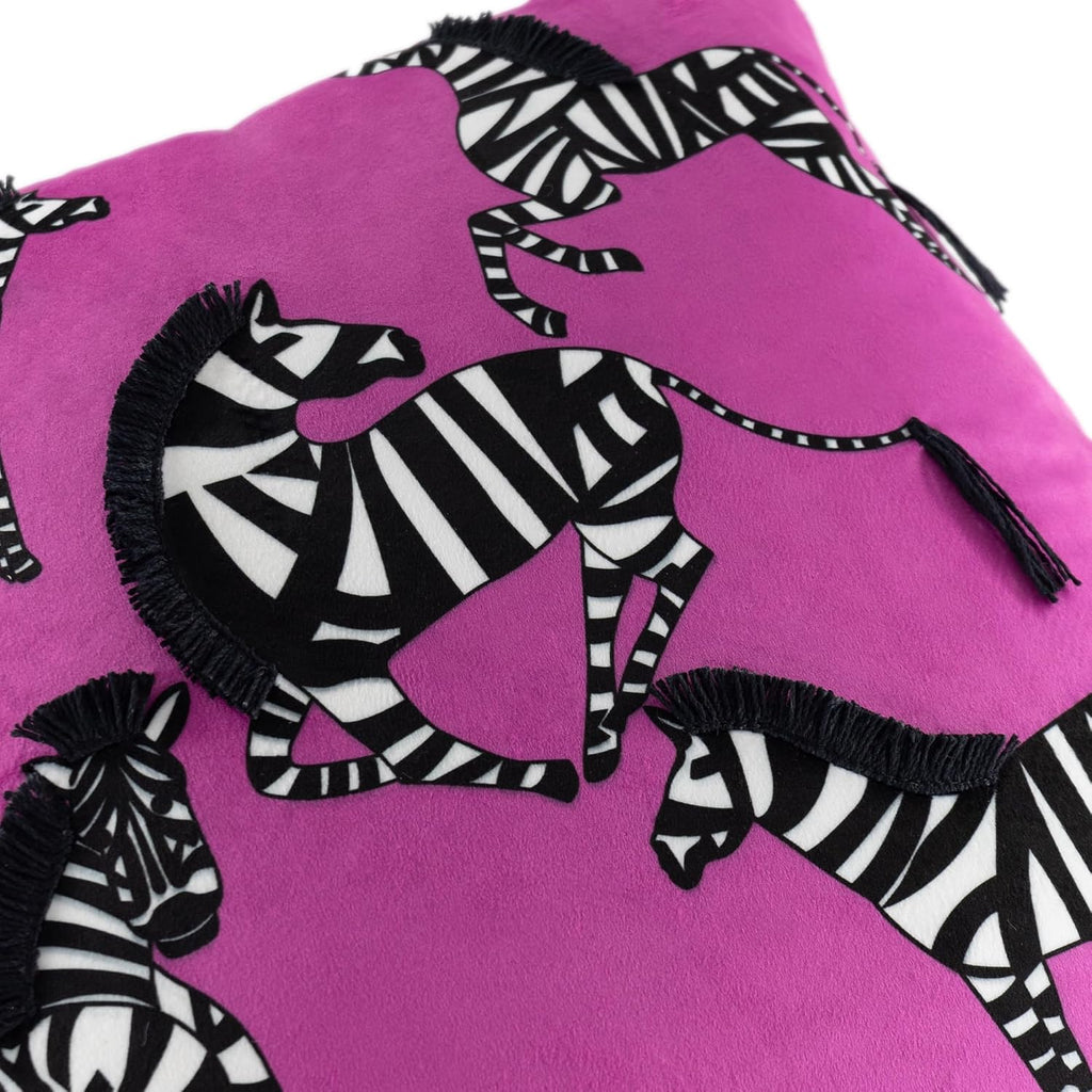 VG|rose-red|Printing Zebra Throw Pillow Cover