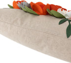 VG|3dflower-g-orange|Decorative 3D Flower Throw Pillow Covers