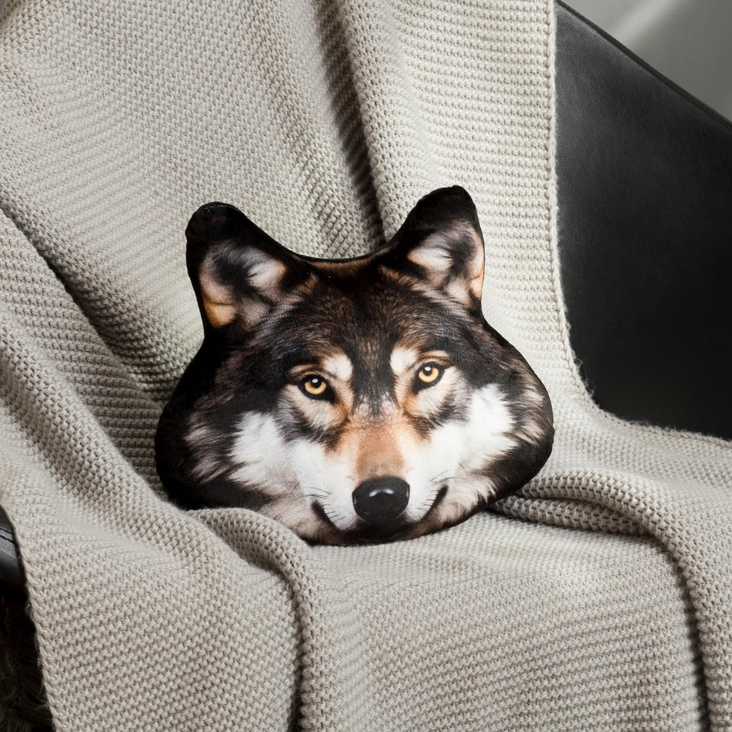 3D Dog Throw Pillow Cute Animal Pillow Decorative Cushion for Sofa Bedroom Couch Chair