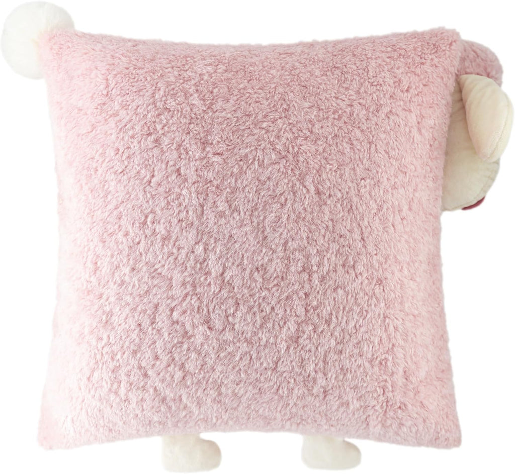 Faux Fur 3D Sheep Throw Pillow Cover