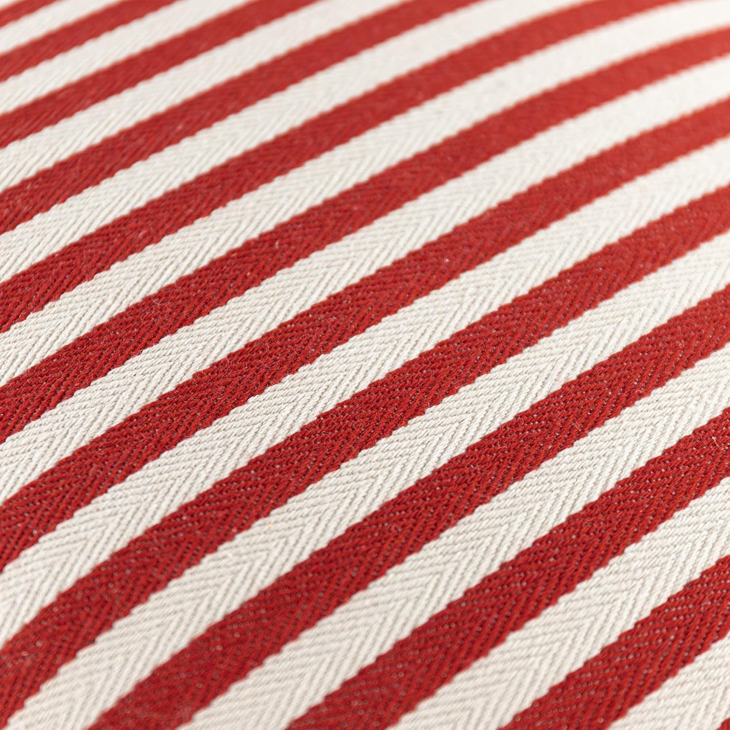 Lace Red Stripes Throw Pillow Cover