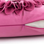 VG|red-fuchsia|3D Sunflowers Throw Pillow Cover Wine Red