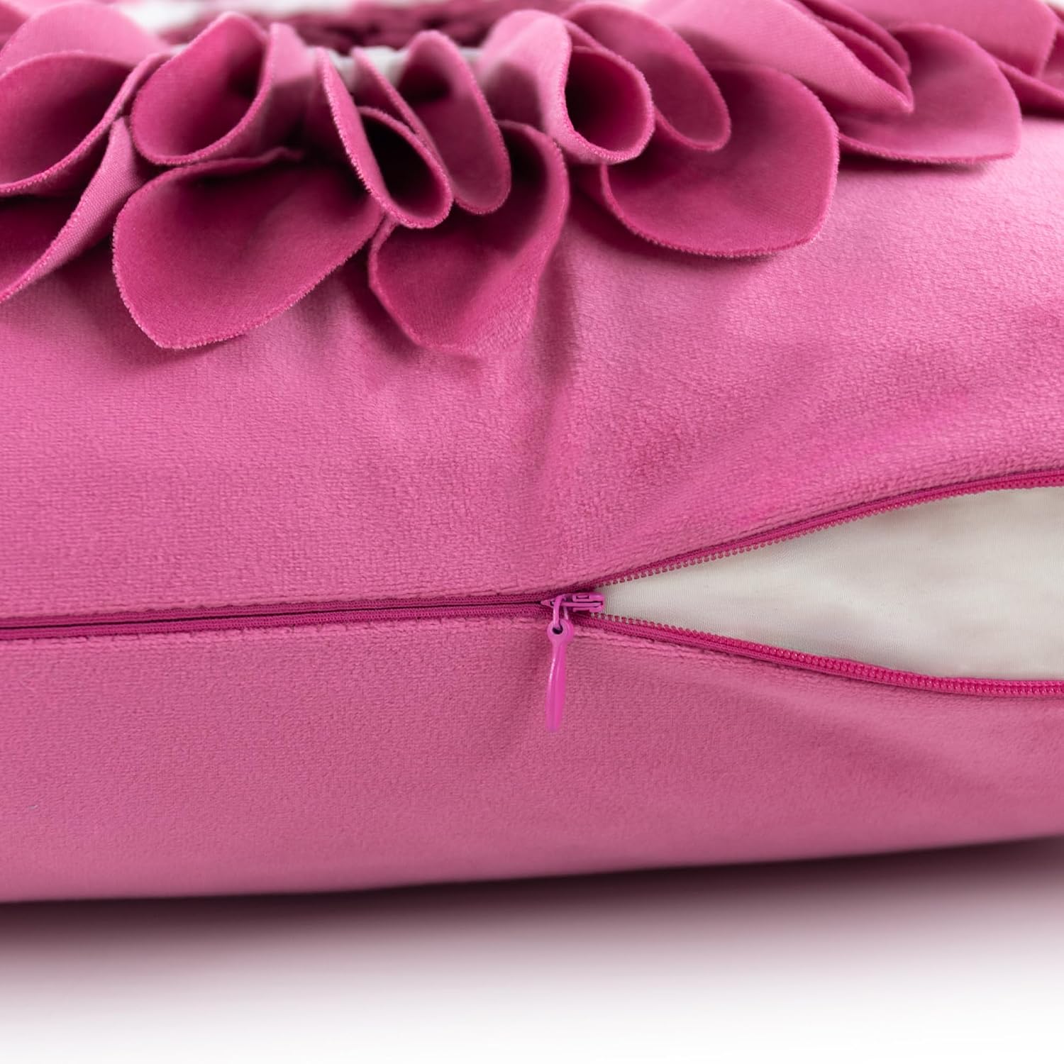 VG|red-fuchsia|3D Sunflowers Throw Pillow Cover Wine Red
