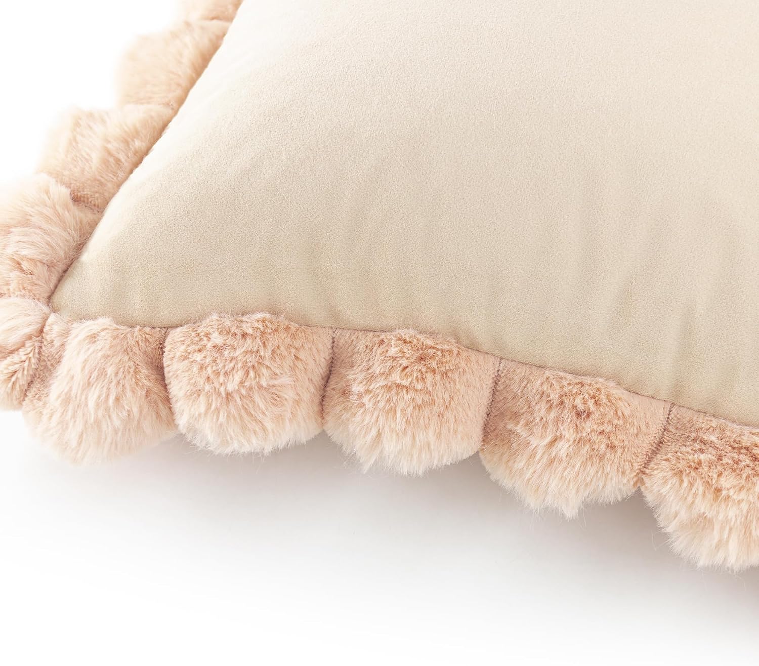 VG|camel|Solid Throw Pillow Cover , Velvet