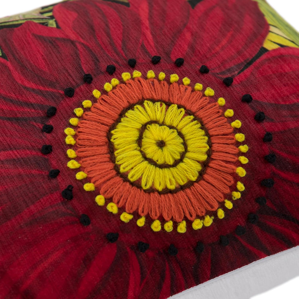 VG|red-sunflower|Parrot Throw Pillow Cover Soft Pillow Case Decorative Cushion Cover for Sofa Couch Chair Bed Living Room