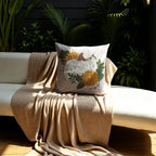 VG|beige|Fall Floral Pumpkin Embroidered Throw Pillow Cover