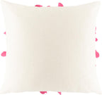 VG|hot-pink|Decorative 3D Flower Throw Pillow Cover Creamy
