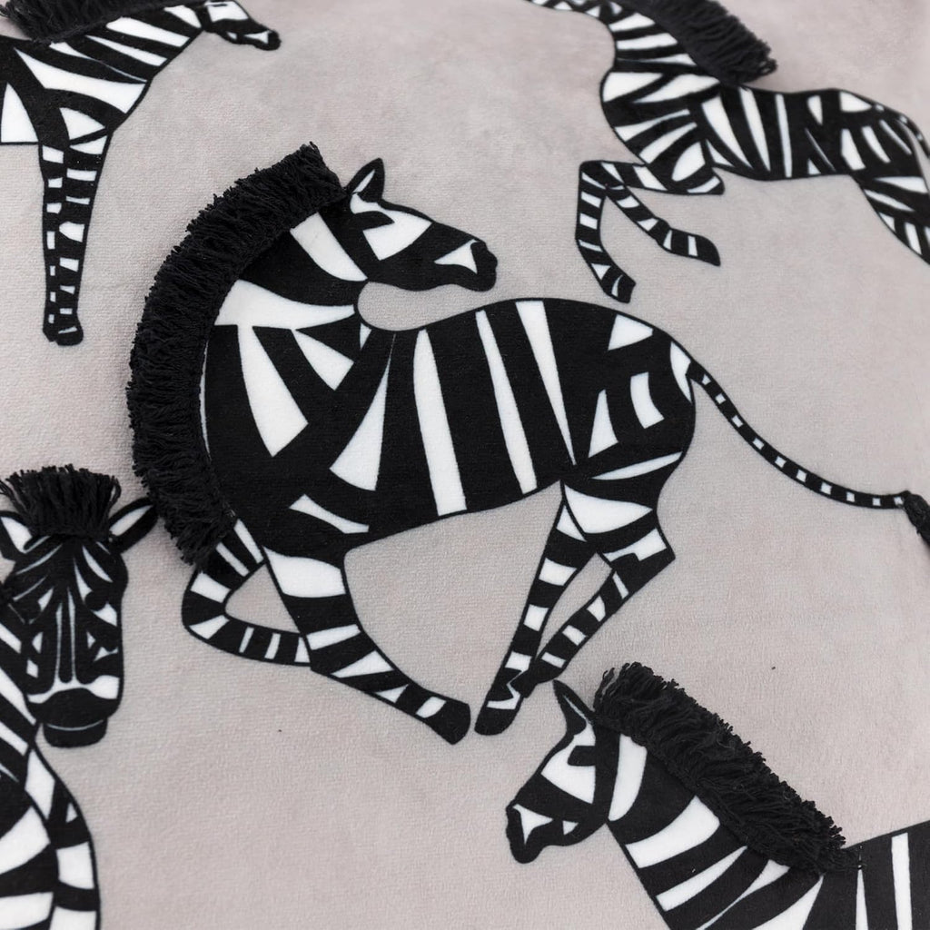 VG|grey|Printing Zebra Throw Pillow Cover