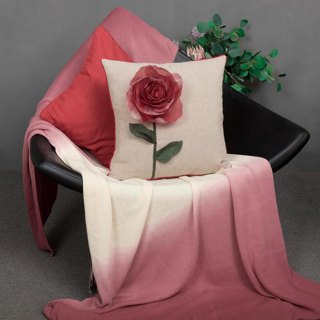 VG|red|Valentine's Day Rose Throw Pillow Cover