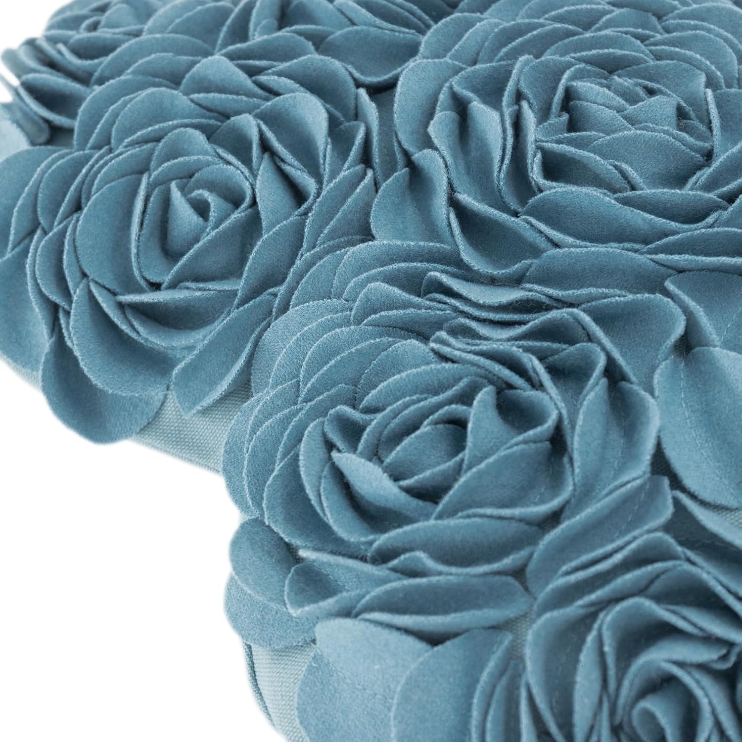 VG|teal-blue|Heart Flower Throw Pillow Covers